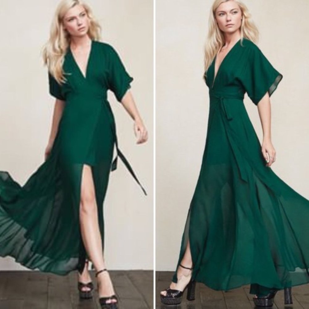 EASTER 🐣SALE! -NWT Reformation Winslow Dress in Emerald